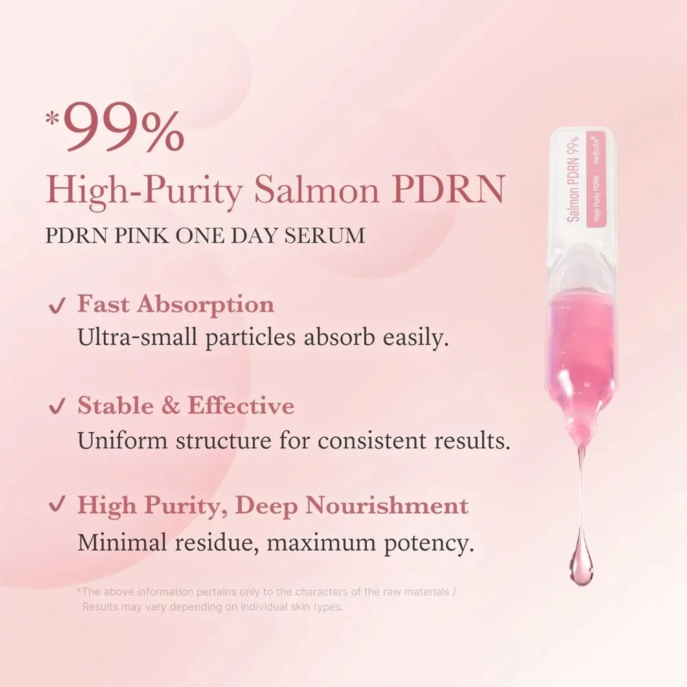 NEW MEDICUBE Salmon Pink PDRN 99% Revitalizing Ampoules - Intensive Skin Serum